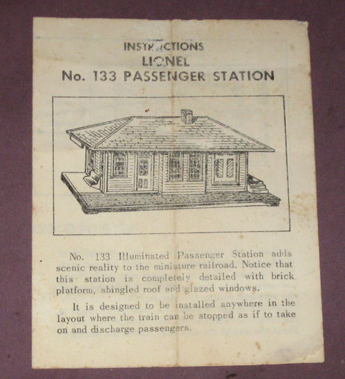 133 Passenger Station: Instructions Only (7+) - All Aboard Train Shoppe