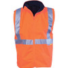 3865 - Hi Vis Reversible Vest with 3M R/Tape - Orange/Navy