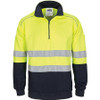 3729 HiVis 1/2 Zip Fleecy with Hoop Pattern CSR Reflective Tape