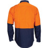 3781 HiVis R/W Cool-Breeze T2 Vertical Vented Cotton Shirt with Gusset Sleeves - Long Sleeve