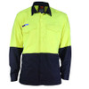 Yellow-Navy - 3441 Inherent FR PP31 2T L/W Shirt - DNC Workwear