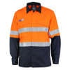 Orange-Navy - 3445 Inherent FR PPE1 2T L/W DN Shirt - DNC Workwear