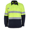 Yellow-Navy - 3447 Inherent FR PPE1 2T C/F DN L/W Shirt - DNC Workwear
