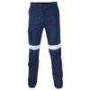 Navy - 3371 SlimFlex Cushioned Knee Pads Segment Taped Cargo Pants - DNC Workwear