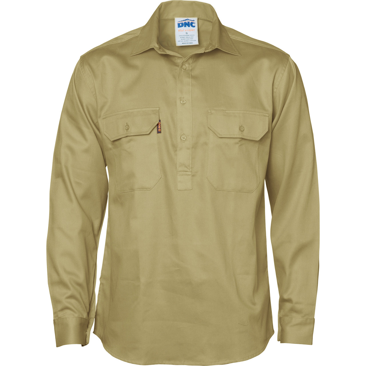 3204 - Close Front Cotton Drill L/S Shirt