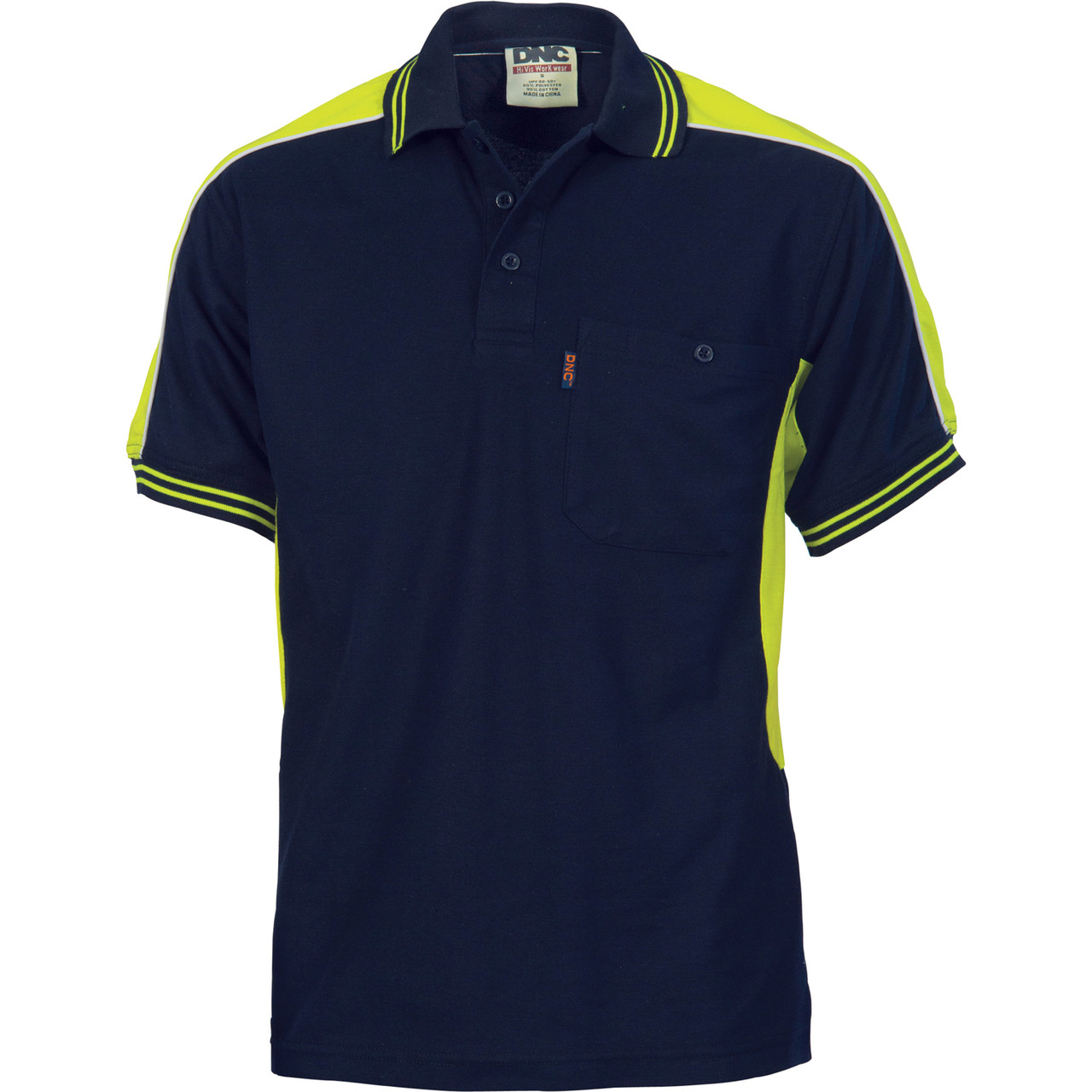 5214 - Polyester Cotton Panel Polo Shirt - Short Sleeve - DNC