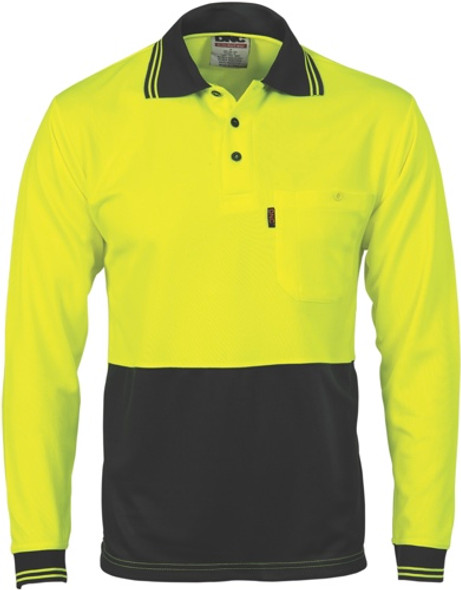 3813 - 175gsm HiVis Cool Breathe Polo, L/S