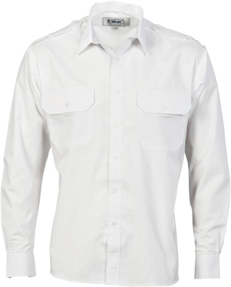 3214 - Epaulette Polyester/Cotton Work Shirt - Long Sleeve