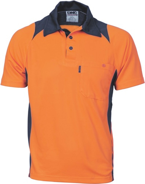 3893 - 175gsm HiVis Action Polo Shirt, S/S