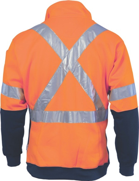 3929 - 300gsm HiVis 2 Tone 1/2 Zip Sweater w/Tape