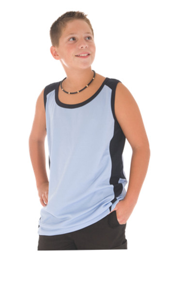 5142 - Kids Cool-Breathe Contrast Singlet