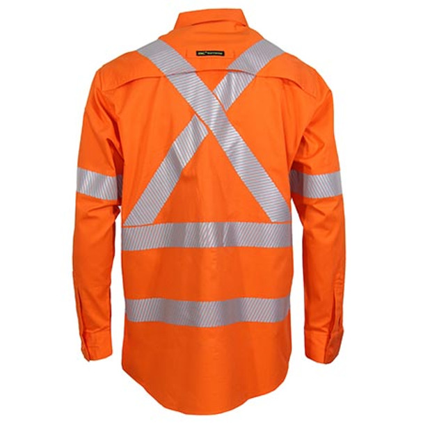 3646 Hi-Vis Segment Taped Coolight X Back Shirt - DNC Workwear