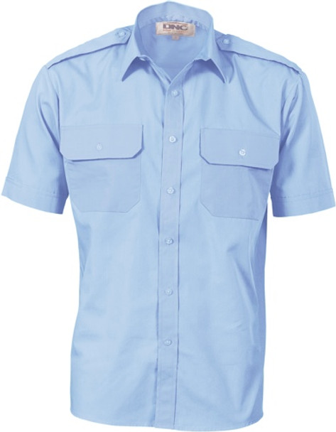 3213 - Epaulette Polyester/Cotton Work Shirt - Short Sleeve