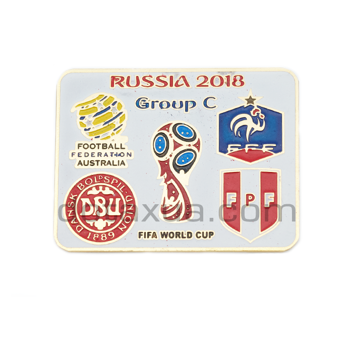 World Cup 2018 Group C Australia France Denmark Peru Pin