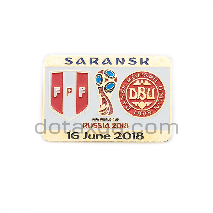 Group C Peru - Denmark World Cup 2018 Match Pin