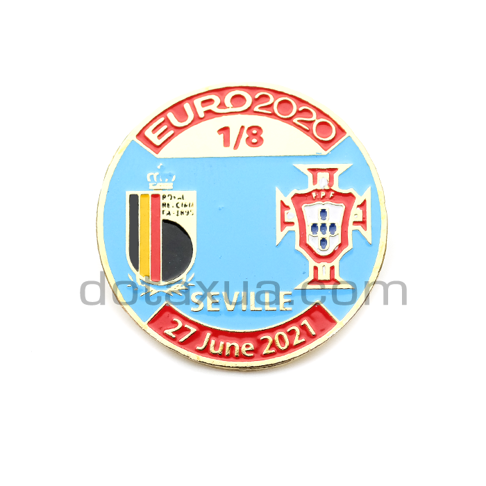 1/8 Belgium - Portugal EURO 2020 Match Pin