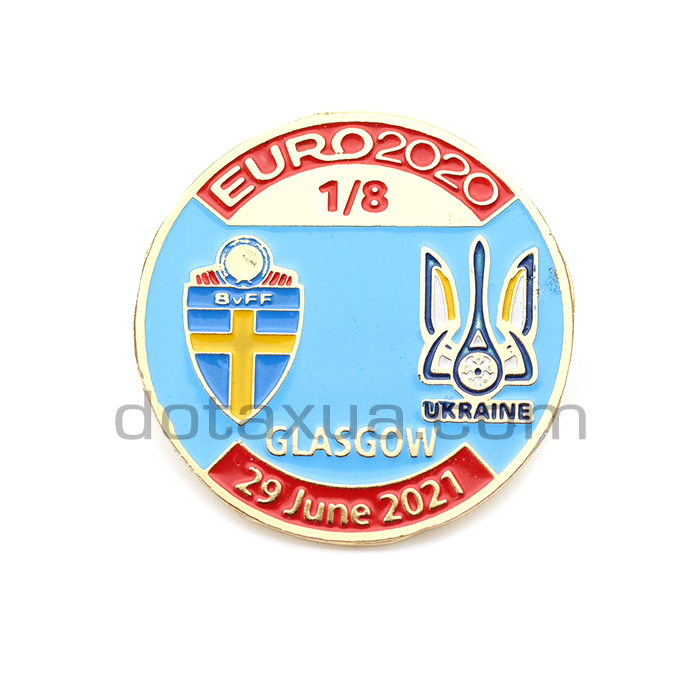 1/8 Sweden - Ukraine EURO 2020 Match Pin