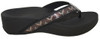 Vionic Women's Pacific Hightide Platform Sandal Chevron Black