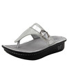 Alegria Women's Codi Thong Sandal White Sheen COD-886