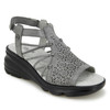 JBU by Jambu Women's Water Lily Wedge Sandal Gunmetal