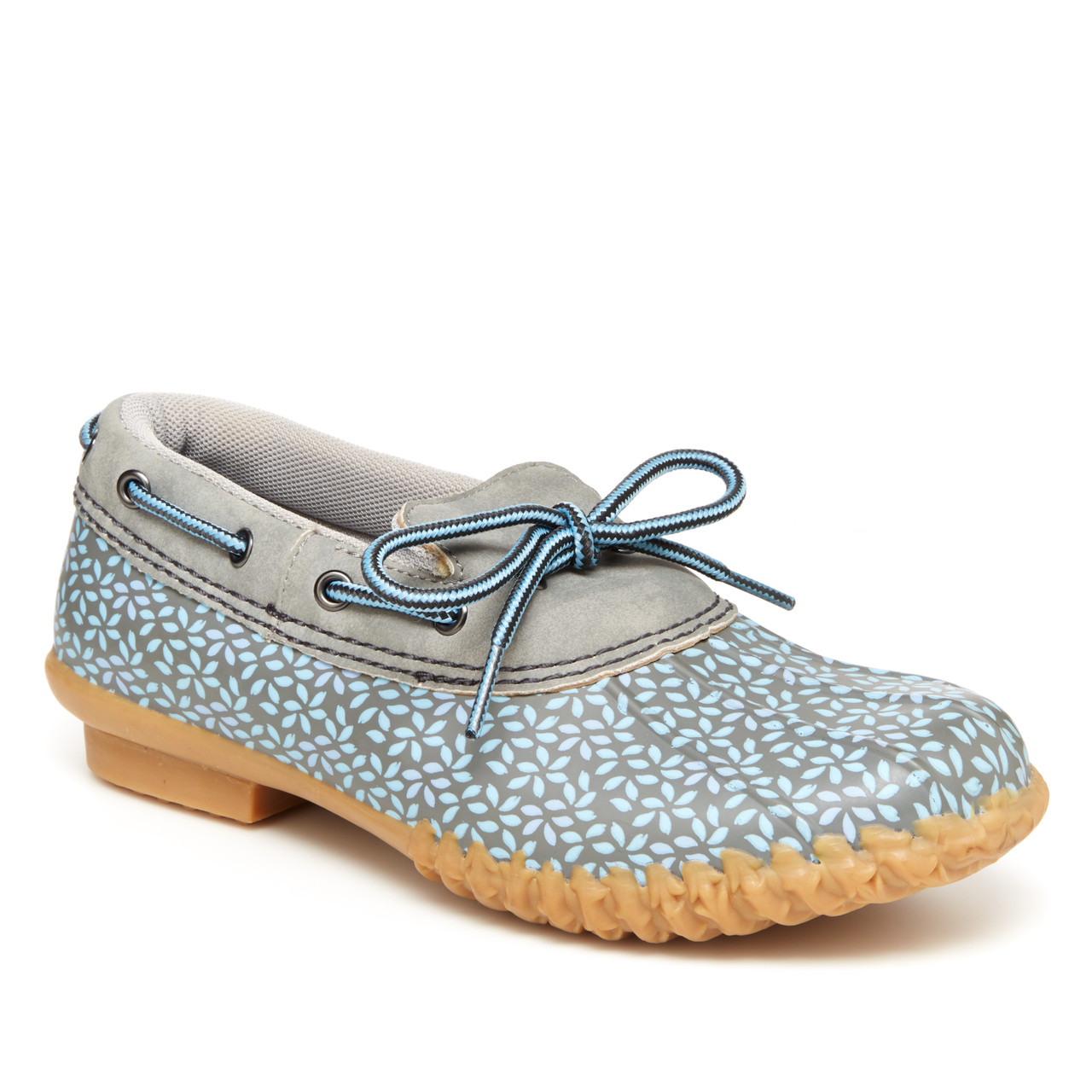 JBU by Jambu Women's Gwen Garden Ready Duck Shoe Stone Blue Floral - Right  Foot Shoes