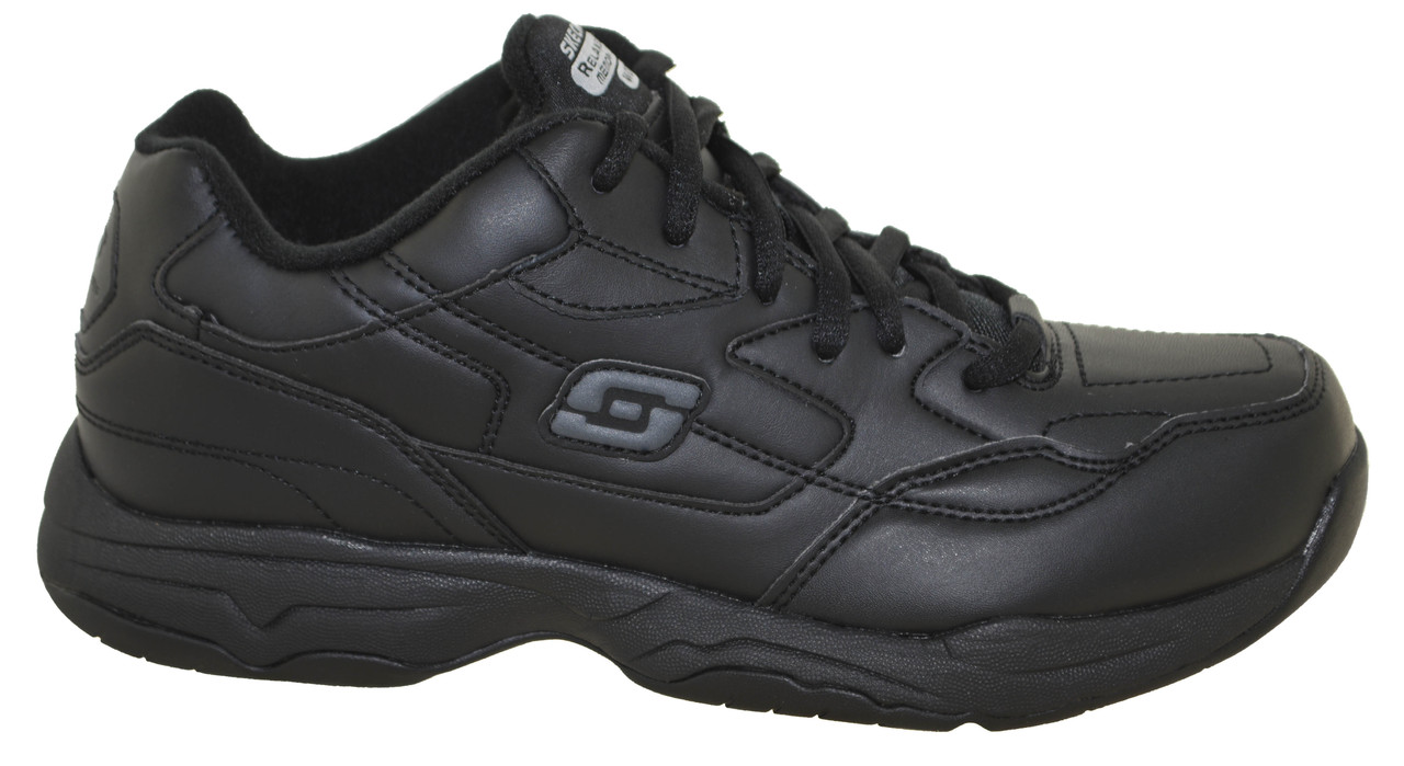Skechers Men's Felton SlipResistant Work Sneaker Style 77032 BLK