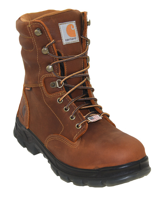 Carhartt Brown Leather Soft Toe 8” Waterproof Work Boots Men’s Size 14 CMZ8040 CMR8939_205 main image 4