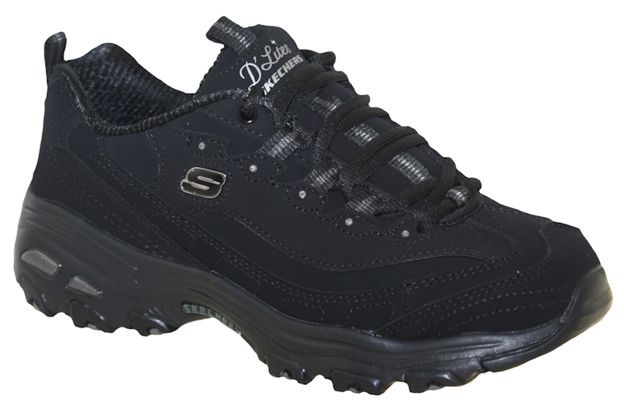 Skechers Women's D'Lites Play On Sneaker Style 11949 BBK - Right Foot Shoes