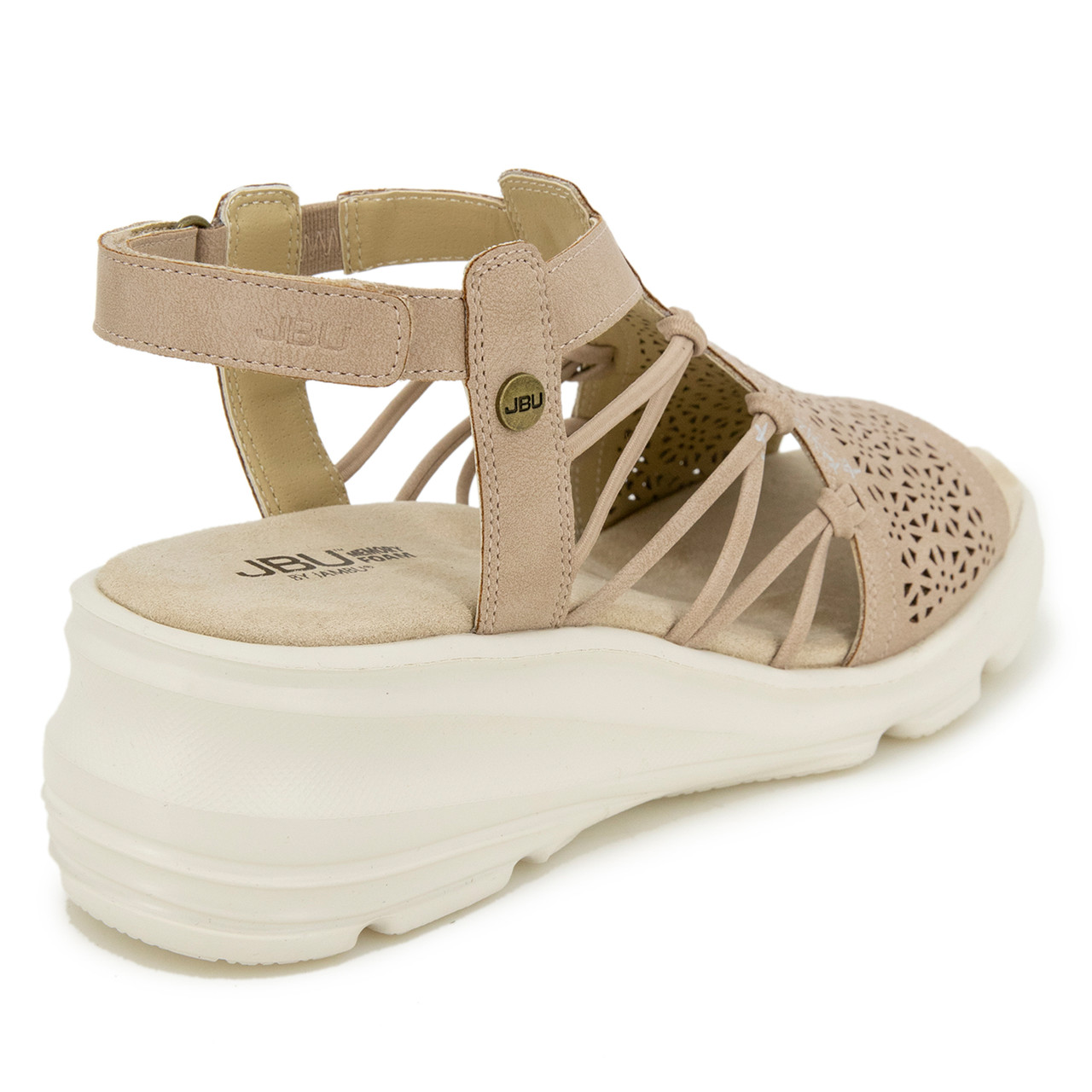 JBU by Jambu Women's Water Lily Wedge Sandal Nude Right Foot Shoes