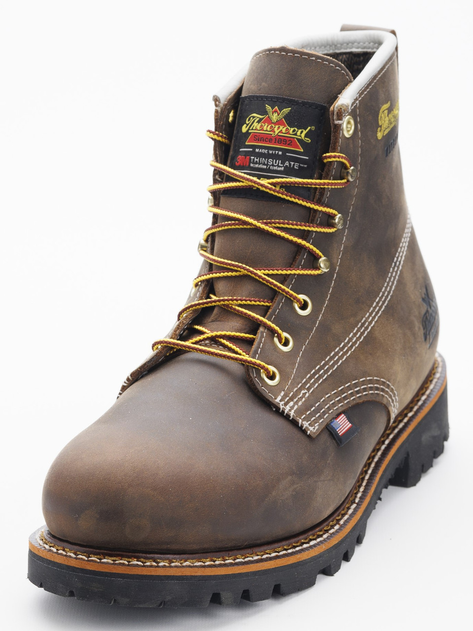 Thorogood American Heritage 8" Moc Toe Work Boots - Crazy Horse Leather Hiking Boots With Slip Resistance