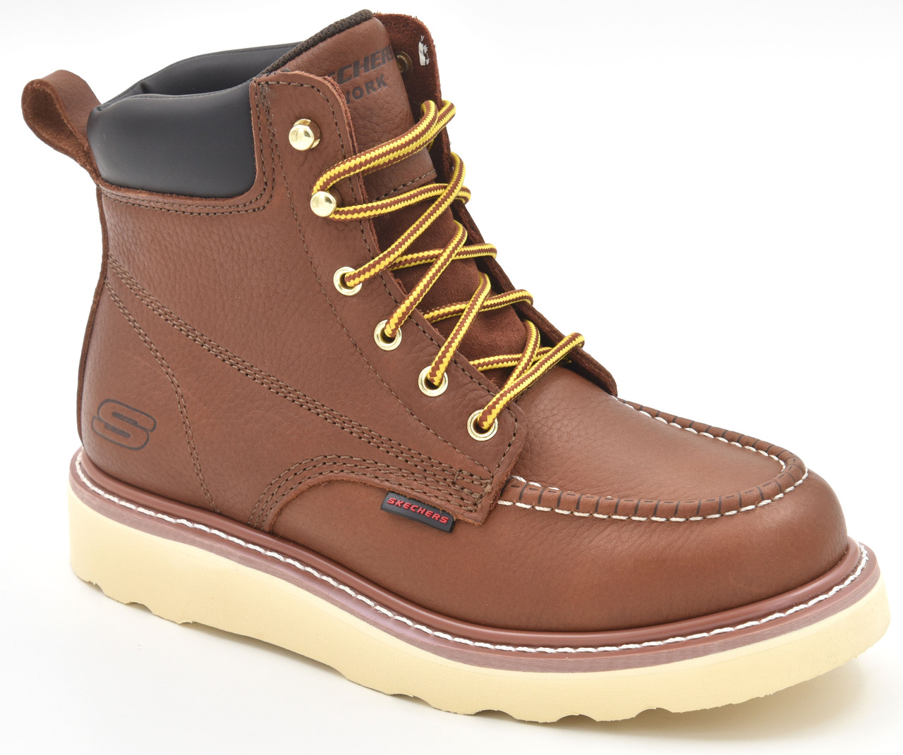 グラツィア Skewb スタイリッシュ メソスキニー バンテージ プレミアム Skechers Men's Kadmiel - Bennot Soft Toe Work Boots 200180 RDBR