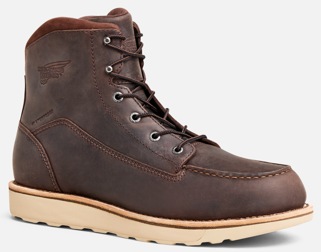 Red Wing Shoes Traction Tred Lite Mens Soft Toe Boot US 11D  Brown 1222 Red Wing 2440 Traction Tred Lite 6-inch Waterproof Safety  main image 4