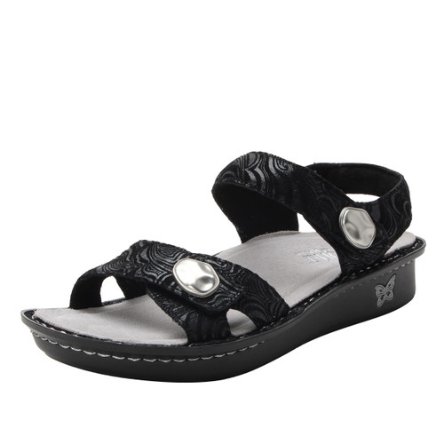 Alegria Women's Vienna Sandals Swirling Black VIE-6619