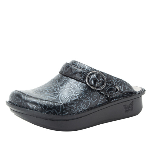 Alegria Women's Seville Clogs Embroider Me Pewter SEV-6401