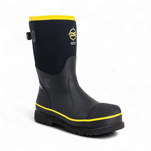 Dryshod Men's Brute Mid Gusset Steel Toe Waterproof Pull-On Boots BRUG-MM-BLK