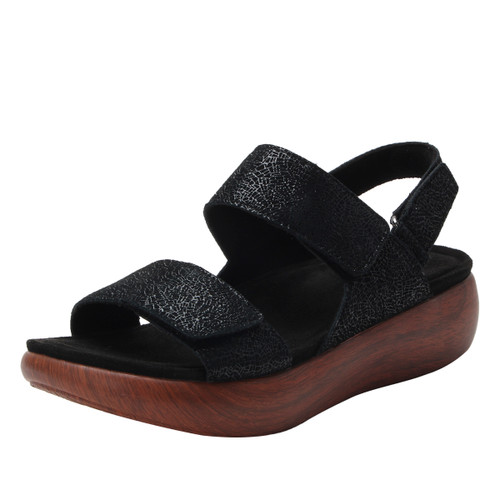 Alegria Women's Bailee Sandals Crackle Black BAI-6613