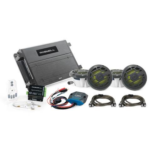 Roswell R 6.5" Marine Audio Package w\/RGB Remote  Controller - Anthracite Grill [C920-2553]