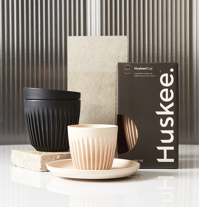 huskee reusable coffee cup