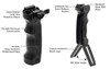 UTG® D Grip® with Ambi. Quick Release Deployable Bipod