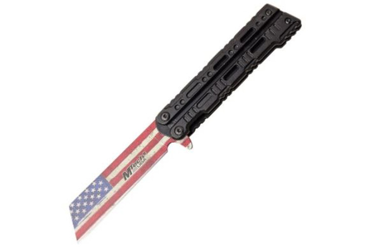 MTech USA Flag Linerlock A/O Black