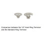 1/4" Hook Ring Terminals