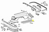 Genuine Mercedes-Benz Center Chrome Moulding Front Left Fender Trim W108 W109