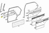 Genuine Mercedes-Benz Center Chrome Moulding Rear Left Door Trim New OEM W114 W115 Sedan