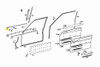 Genuine Mercedes-Benz Upper Chrome Belt Moulding Front Right Door Trim New OE W114 W115 Sedan
