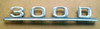 Genuine Mercedes-Benz Trunk Lid Chrome 300D Model Emblem W123 Sedan Genuine Mercedes-Benz Trunk Lid Chrome 300D Model Emblem W123 Sedan