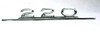 Genuine Mercedes-Benz Trunk Lid Chrome 220 Model Emblem W115 Genuine Mercedes-Benz Trunk Lid Chrome 220 Model Emblem W115