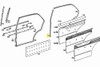 Genuine Mercedes-Benz Rear Door Front B Pillar Seal Right New OEM W114 W115 Sedan