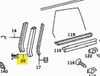 Genuine Mercedes-Benz Rear Side Glass Window Seal, New OEM C107 SLC Genuine Mercedes-Benz Rear Side Glass Window Seal, New OEM C107 SLC