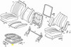 Genuine Mercedes-Benz Front Seat Bottom Frame w/ Springs W123 Coupe