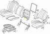 Genuine Mercedes-Benz Front Seat Back Frame w/ Springs Left W123 Coupe US 83-85